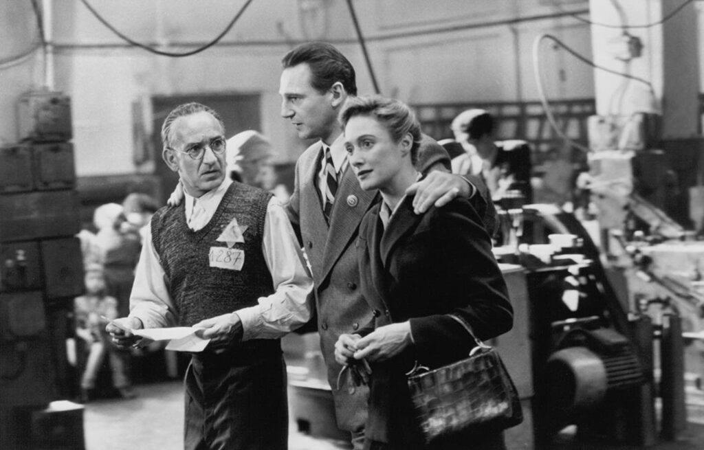 Liam Neeson, Ben Kingsley, and Caroline Goodall in Schindler's List (1993)